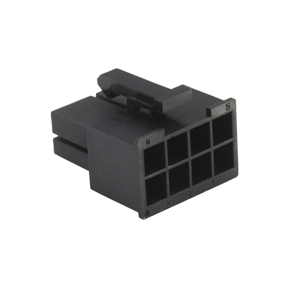 C4201线对线连接器Pitch 4.20mm双排公胶壳 2X4Pin黑色